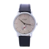 The two-hand semi-waterproof men's leather strap watch is simple and elegant details Picture
